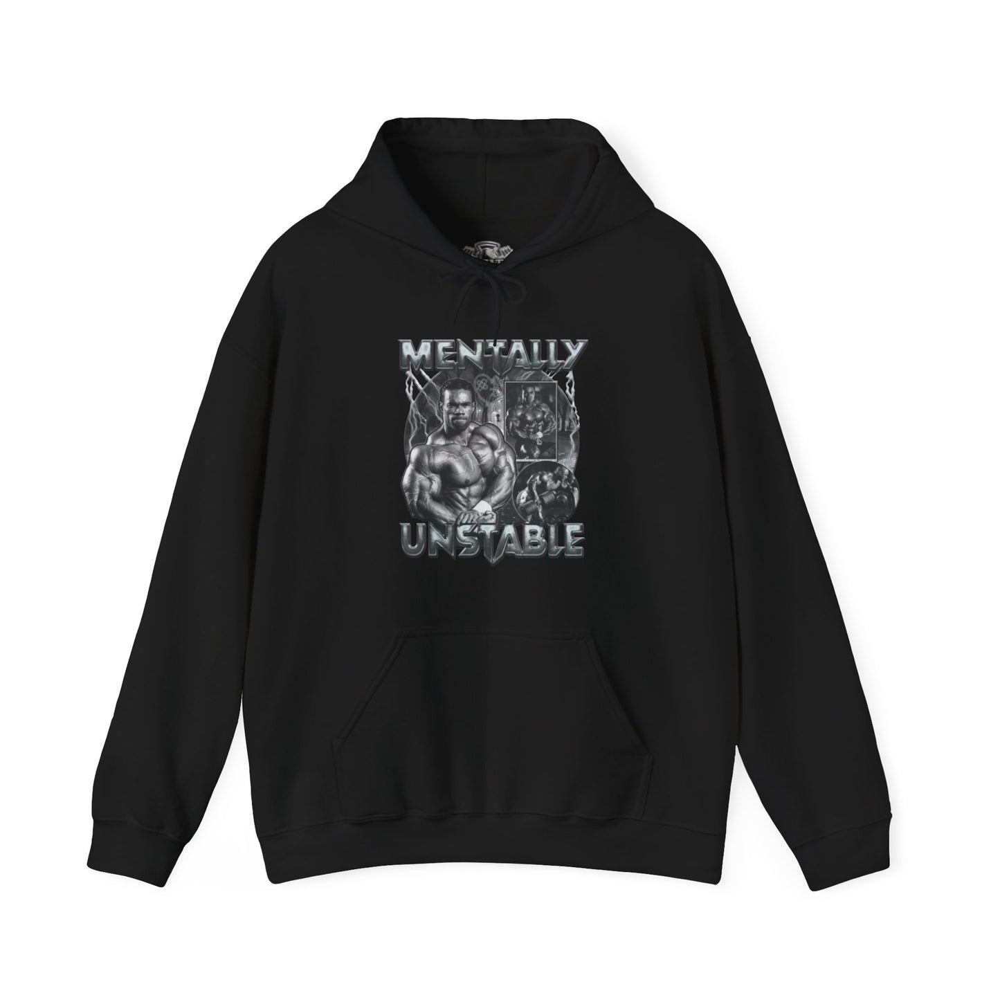 Kevin Levrone Mentally Unstable Hoodie front view - Bodybuilding Hoodie