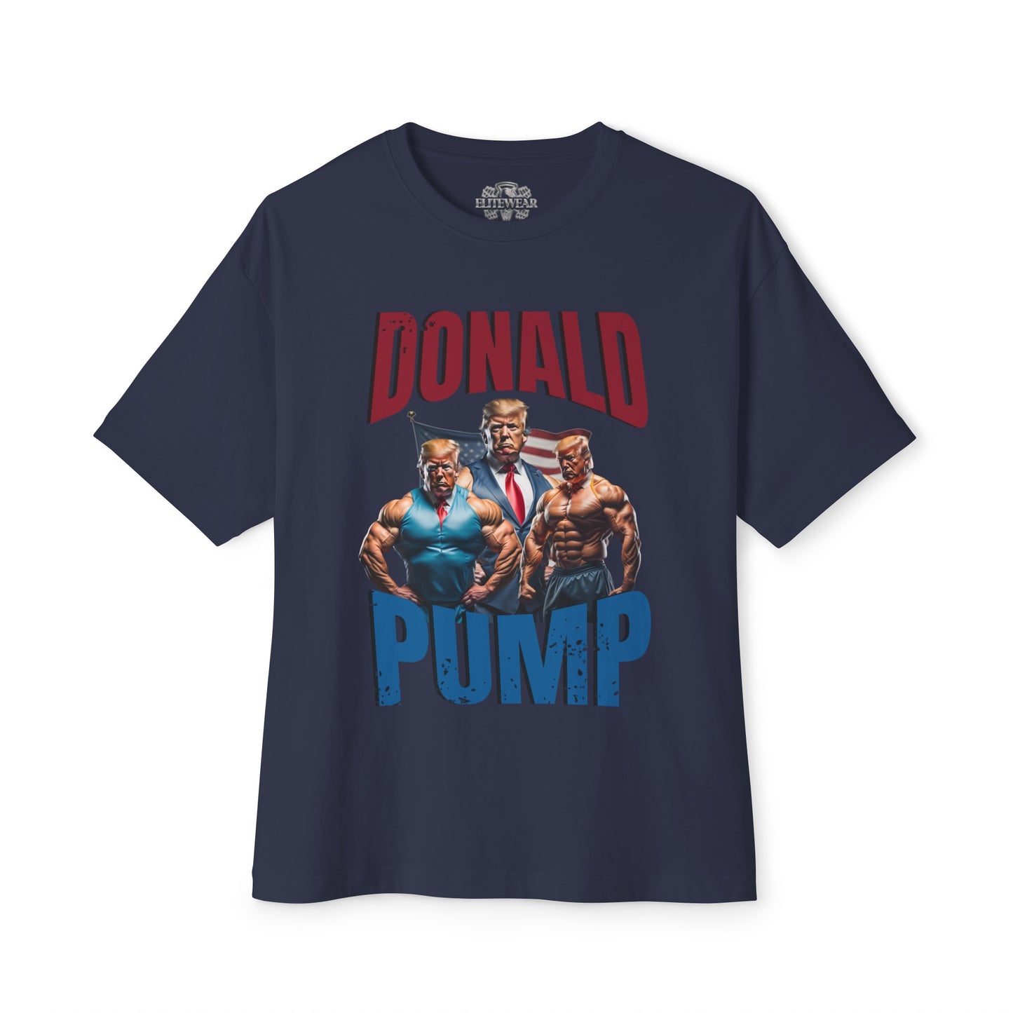 Donald Pump Oversized T-Shirt in action - Men's Workout Apparel