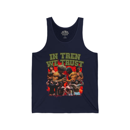 Tren Twins In Tren We Trust Gold Tank Top in action - Athletic Tank Top