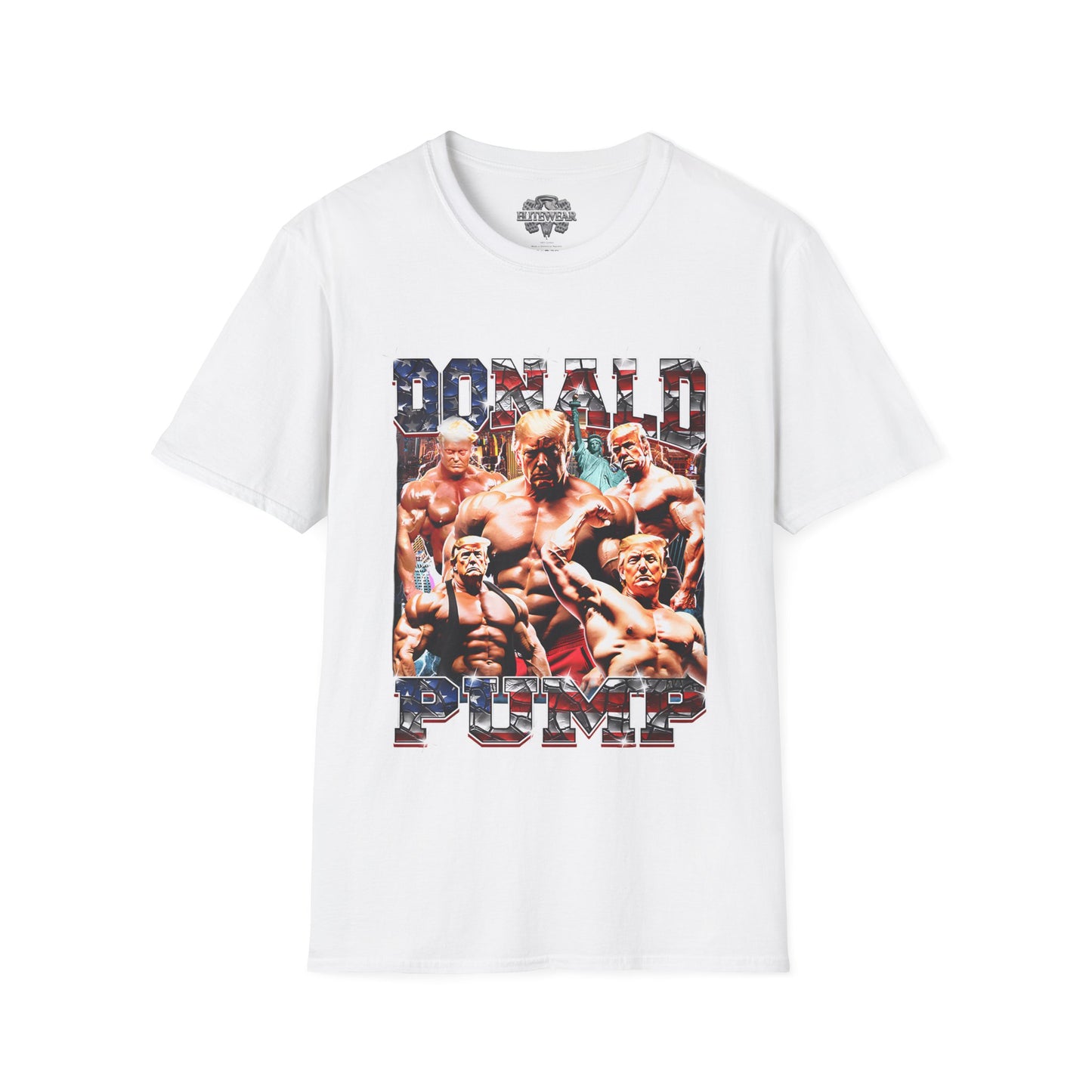 Donald Pump Regular T-Shirt front view - Fitness Gym T-Shirt