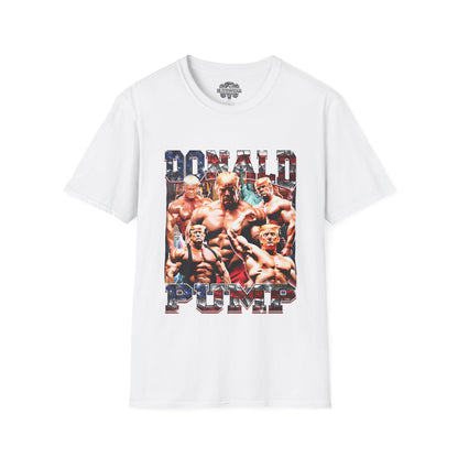 Donald Pump Regular T-Shirt front view - Fitness Gym T-Shirt