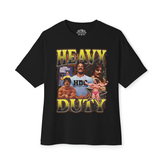 Mike Mentzer Heavy Duty Oversized T-Shirt front view - Fitness Apparel