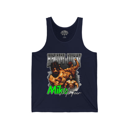 Mike Mentzer Heavy Duty Vintage Green Tank Top in action - Heavy Duty Tank Top