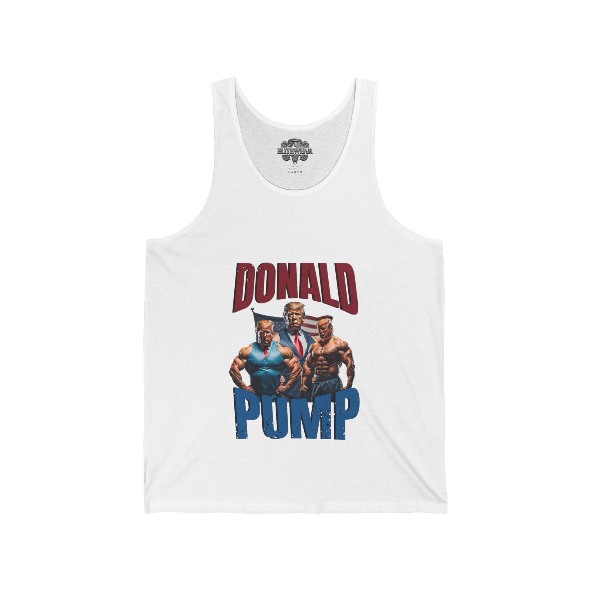 Donald Pump Tank Top front view - Bodybuilding Tank Top