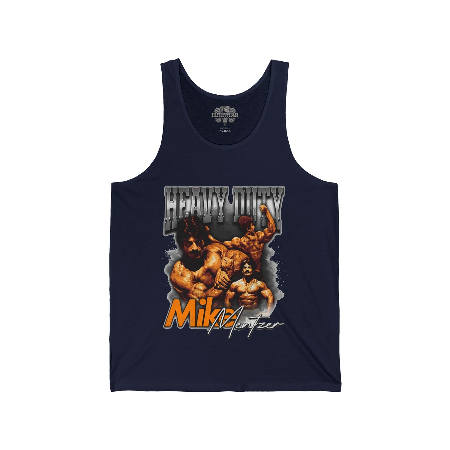 Mike Mentzer Heavy Duty Vintage Orange Tank Top in action - Heavy Duty Tank Top