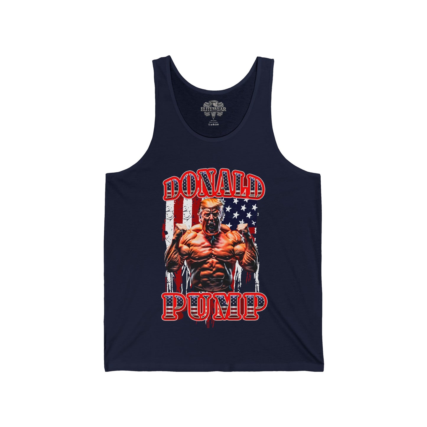 Donald Pump Tank Top in action - Muscle Tank Top