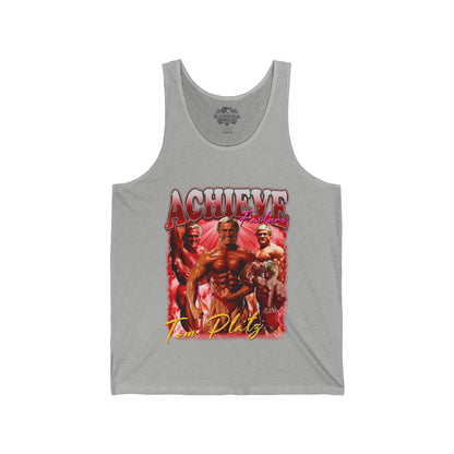 Tom Platz Achieve Failure Red Tank Top in action - Athletic Tank Top