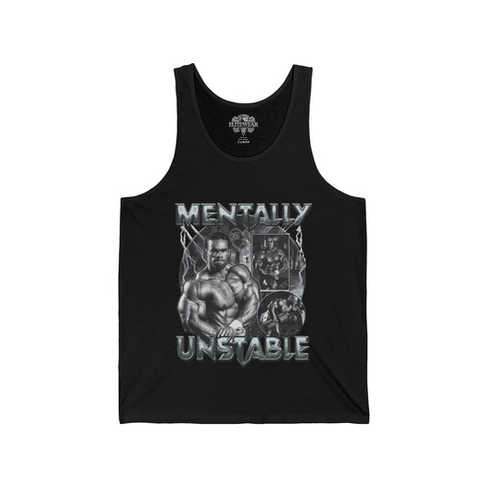 Kevin Levrone Mentally Unstable Tank Top front view - Bodybuilding Tank Top