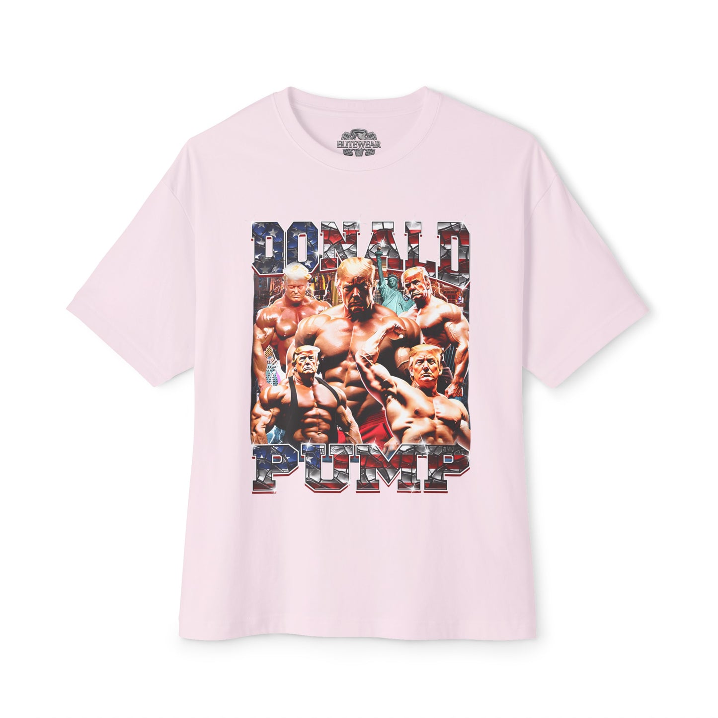 Donald Pump Oversized T-Shirt in action - Men's Workout Apparel