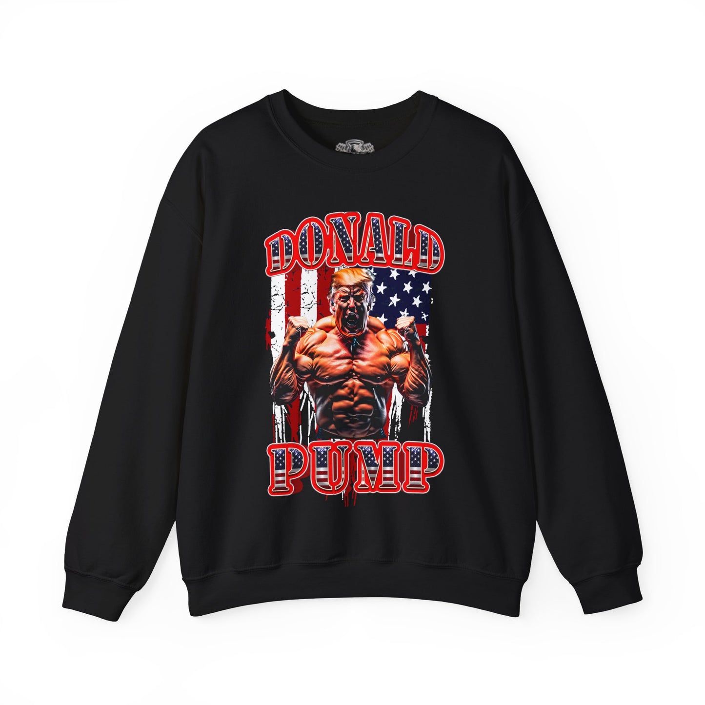 Donald Pump Sweatshirt front view - Fitness Sweatshirt