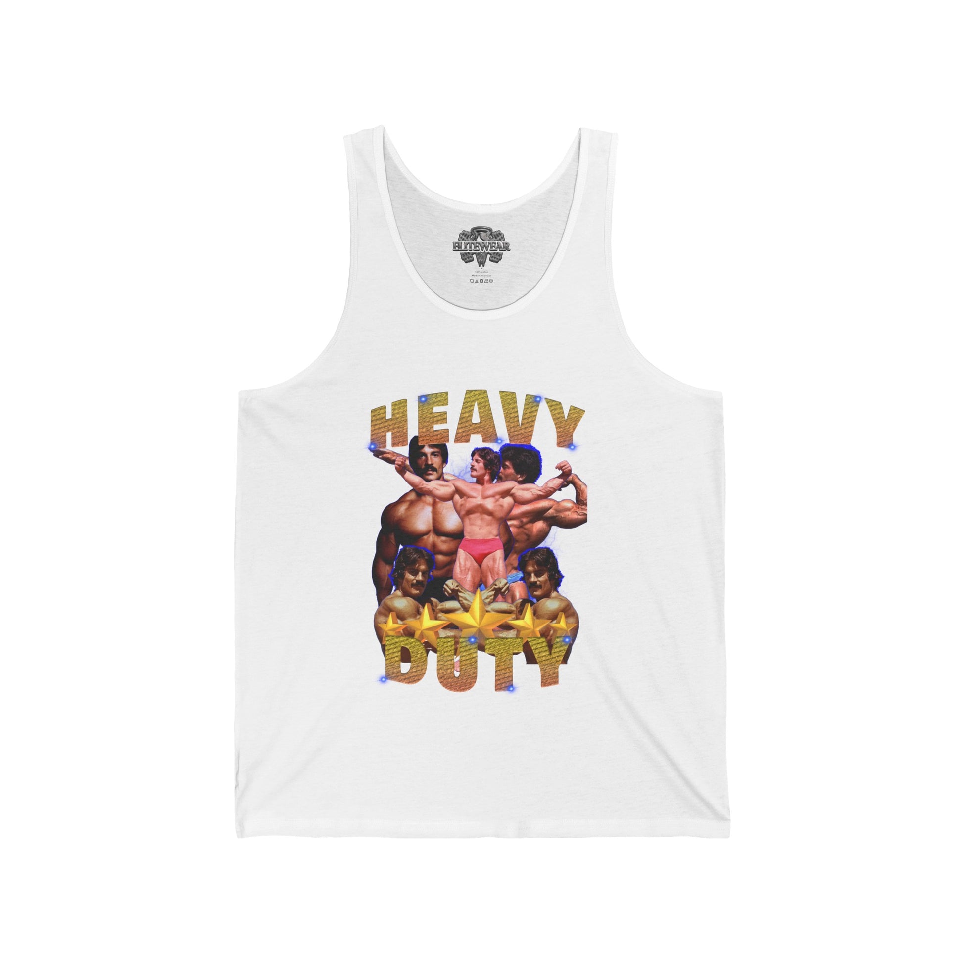 Mike Mentzer Heavy Duty Retro Tank Top front view - Bodybuilding Tank Top