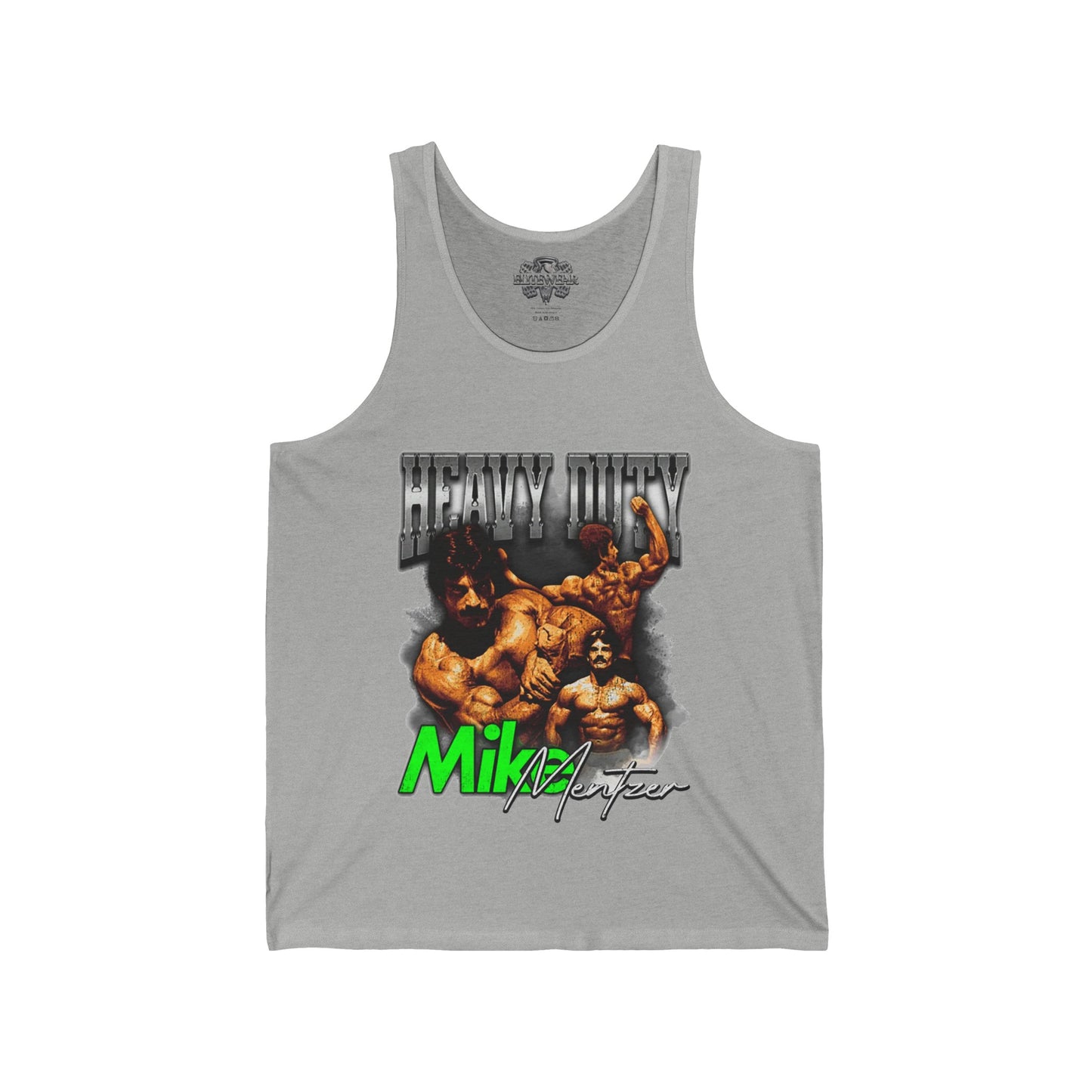 Mike Mentzer Heavy Duty Vintage Green Tank Top in action - Heavy Duty Tank Top