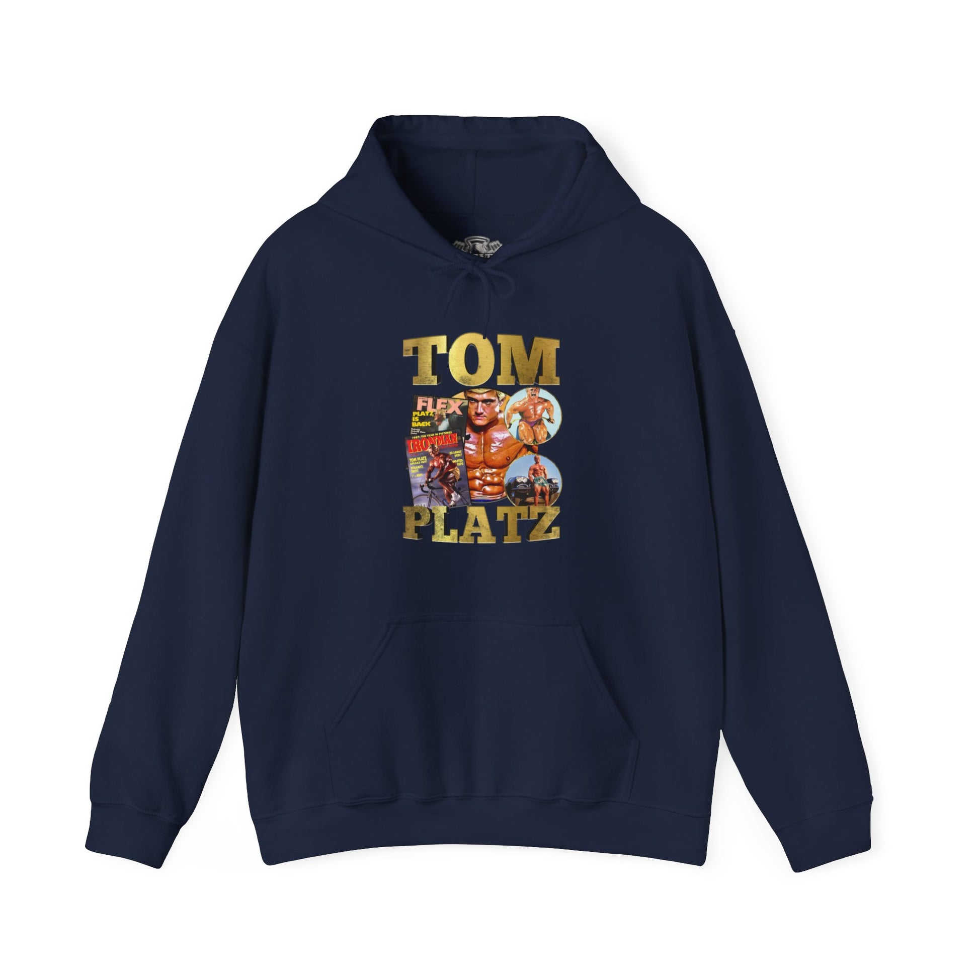 Tom Platz Classic Vintage Hoodie in action - Fitness Hoodie