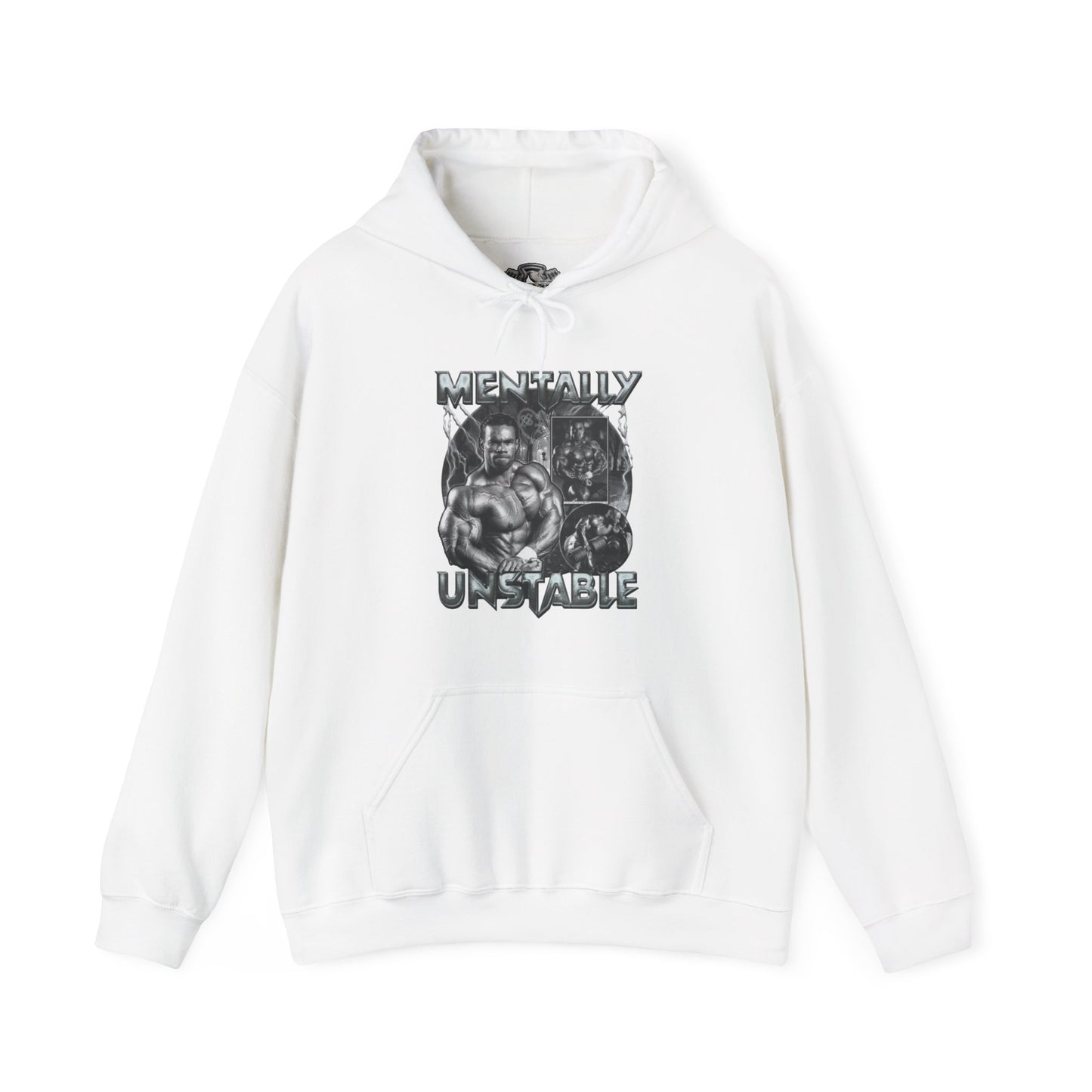 Kevin Levrone Mentally Unstable Hoodie front view - Bodybuilding Hoodie