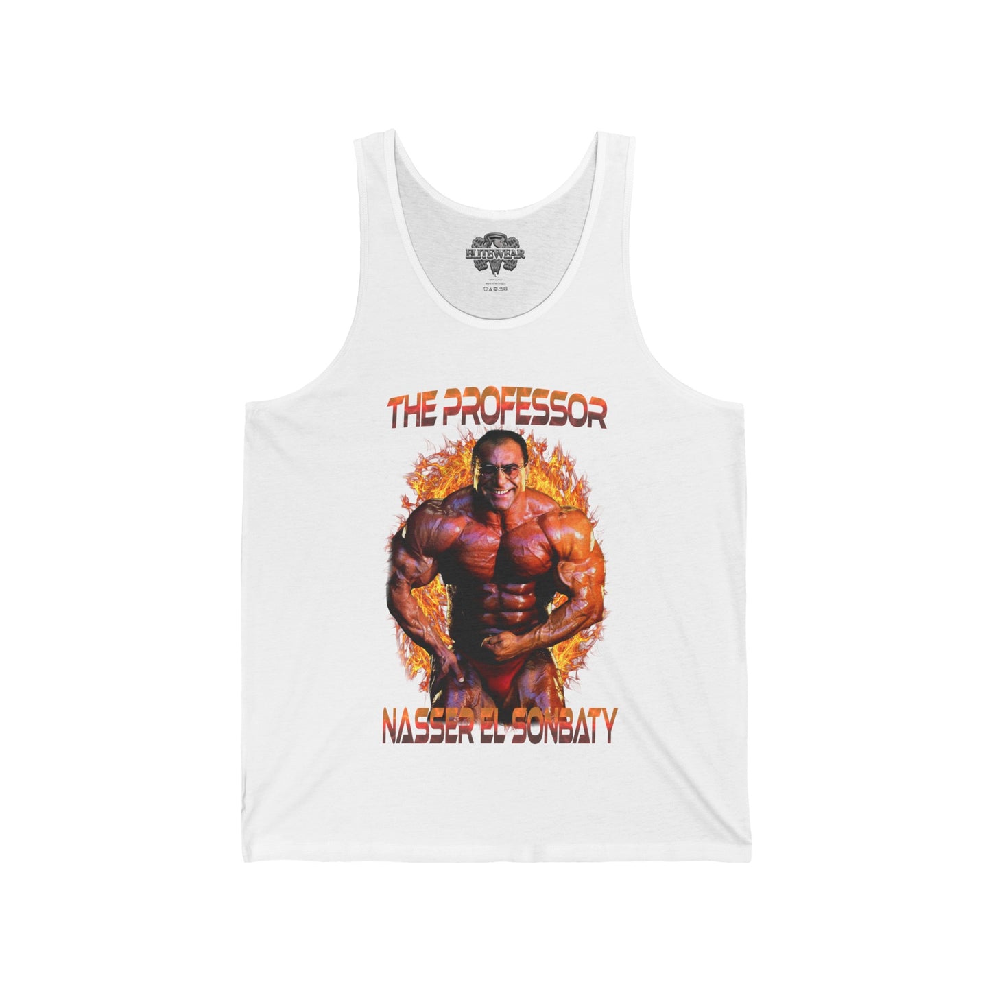 Nasser El Sonbaty The Professor Tank Top front view - Bodybuilding Tank Top