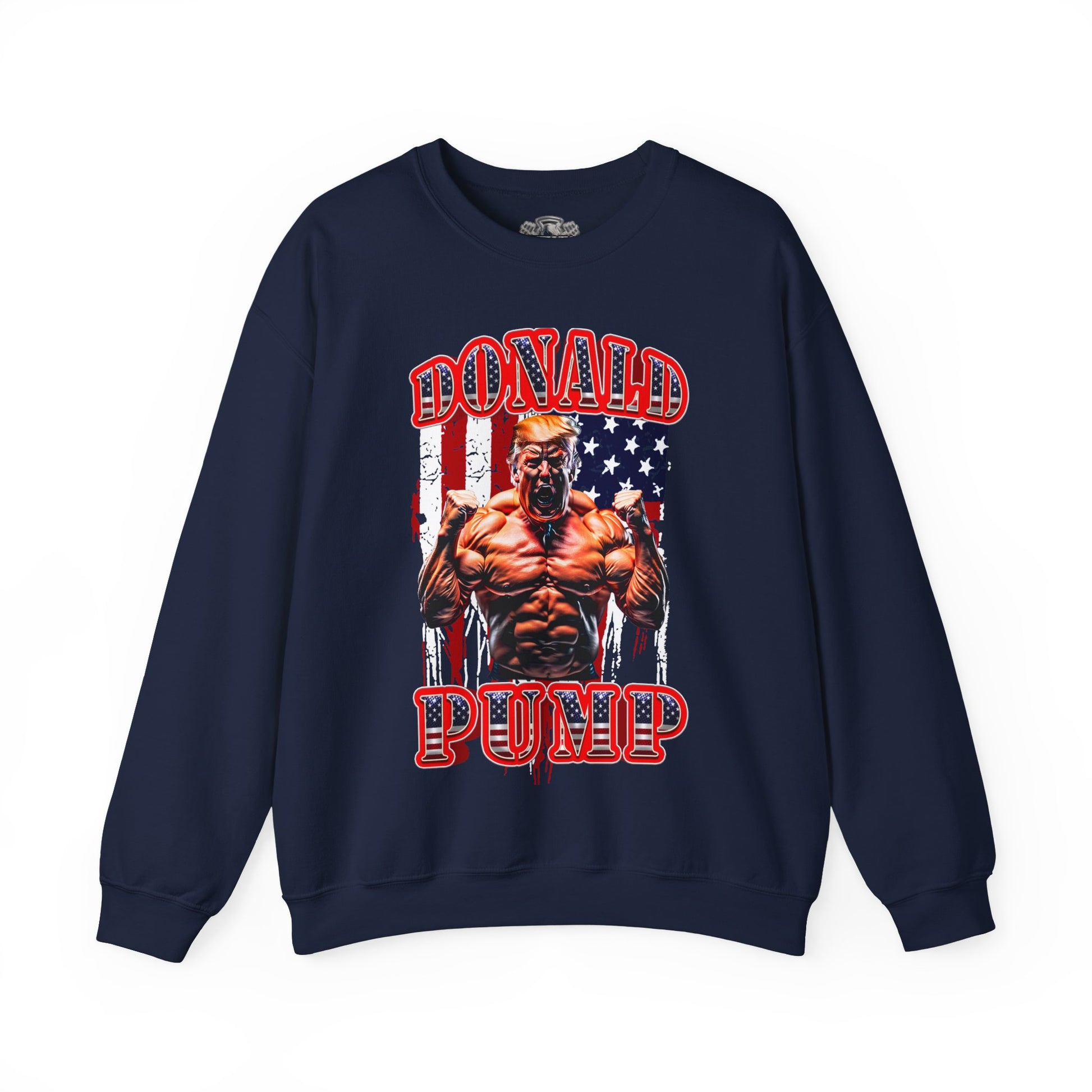 Donald Pump Sweatshirt in action - Gym Sweatshirt