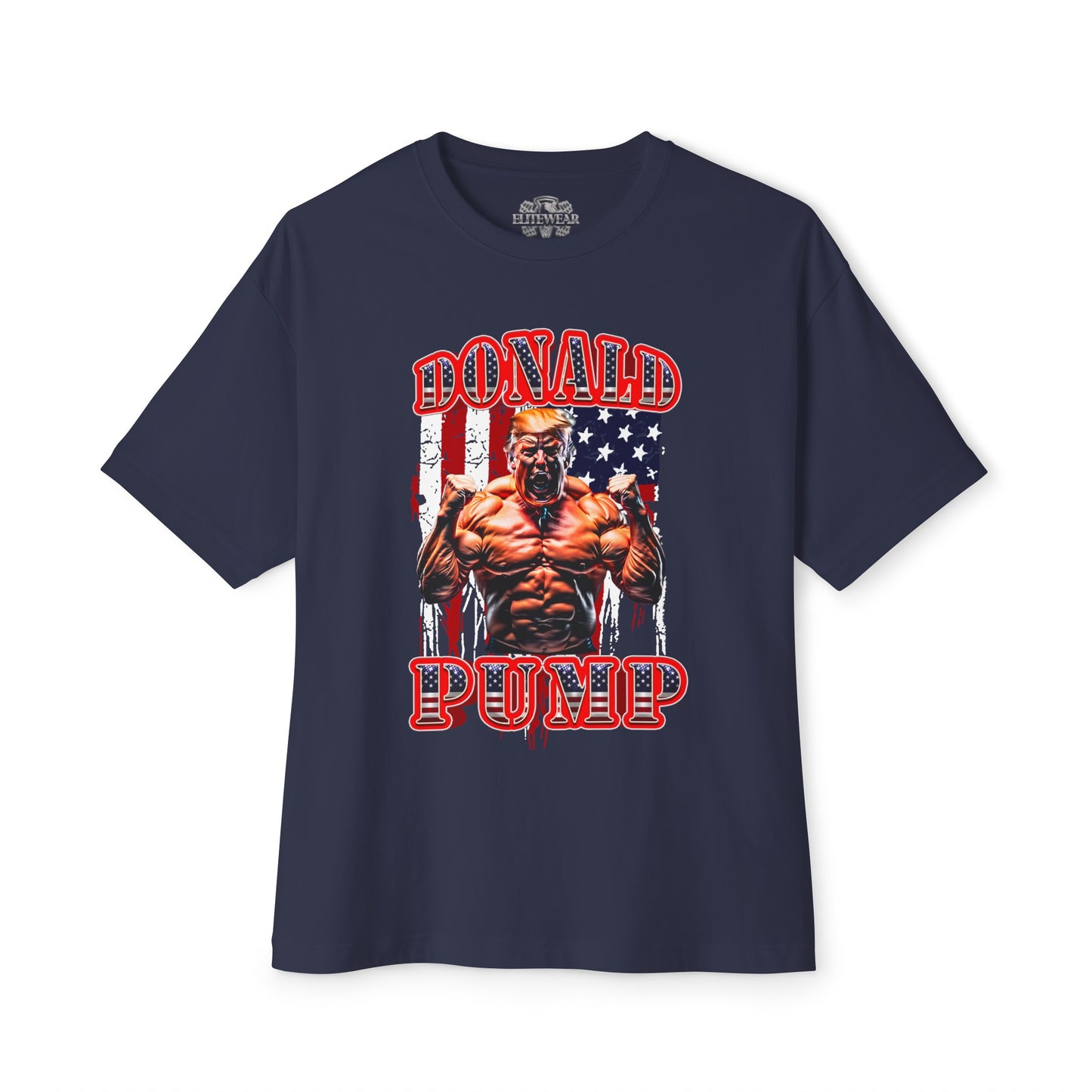 Donald Pump Oversized T-Shirt in action - Men's Workout Apparel