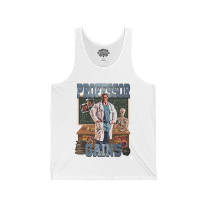 Nasser El Sonbaty The Professor Gains Tank Top front view - Bodybuilding Tank Top