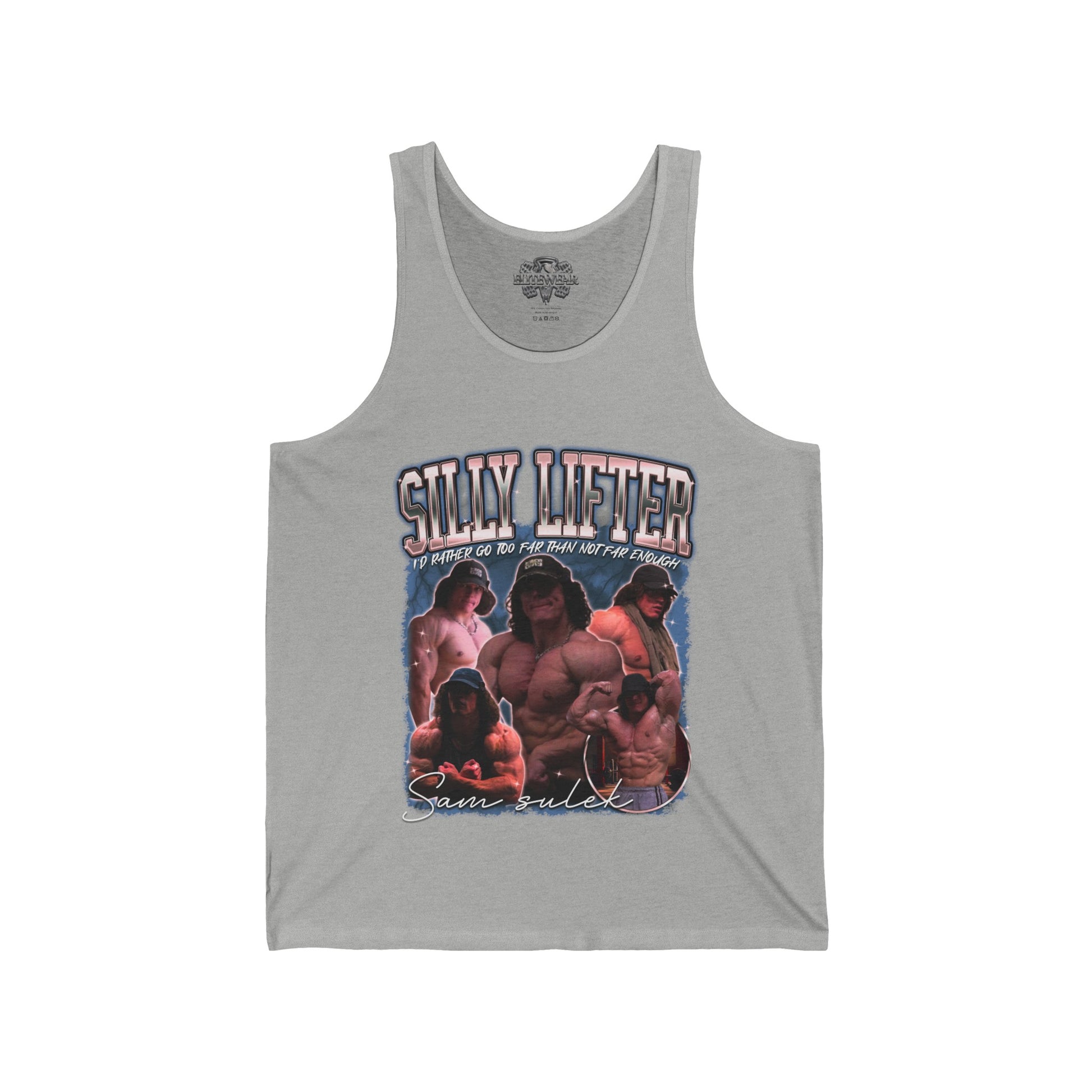 Sam Sulek Silly Lifter Tank Top in action - Athletic Tank Top