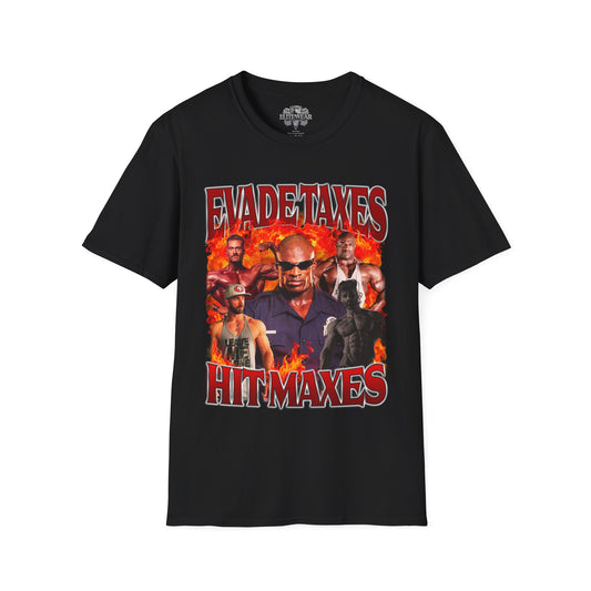 Ronnie Coleman Hit Maxes Evade Taxes Red T-Shirt front view - Regular T-Shirt