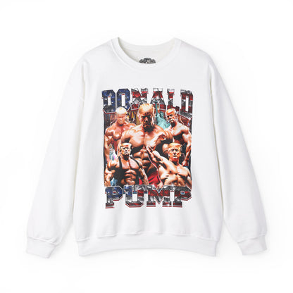 Donald Pump Sweatshirt front view - Fitness Sweatshirt