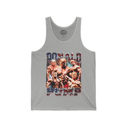 Donald Pump Tank Top in action - Men's Workout Tank