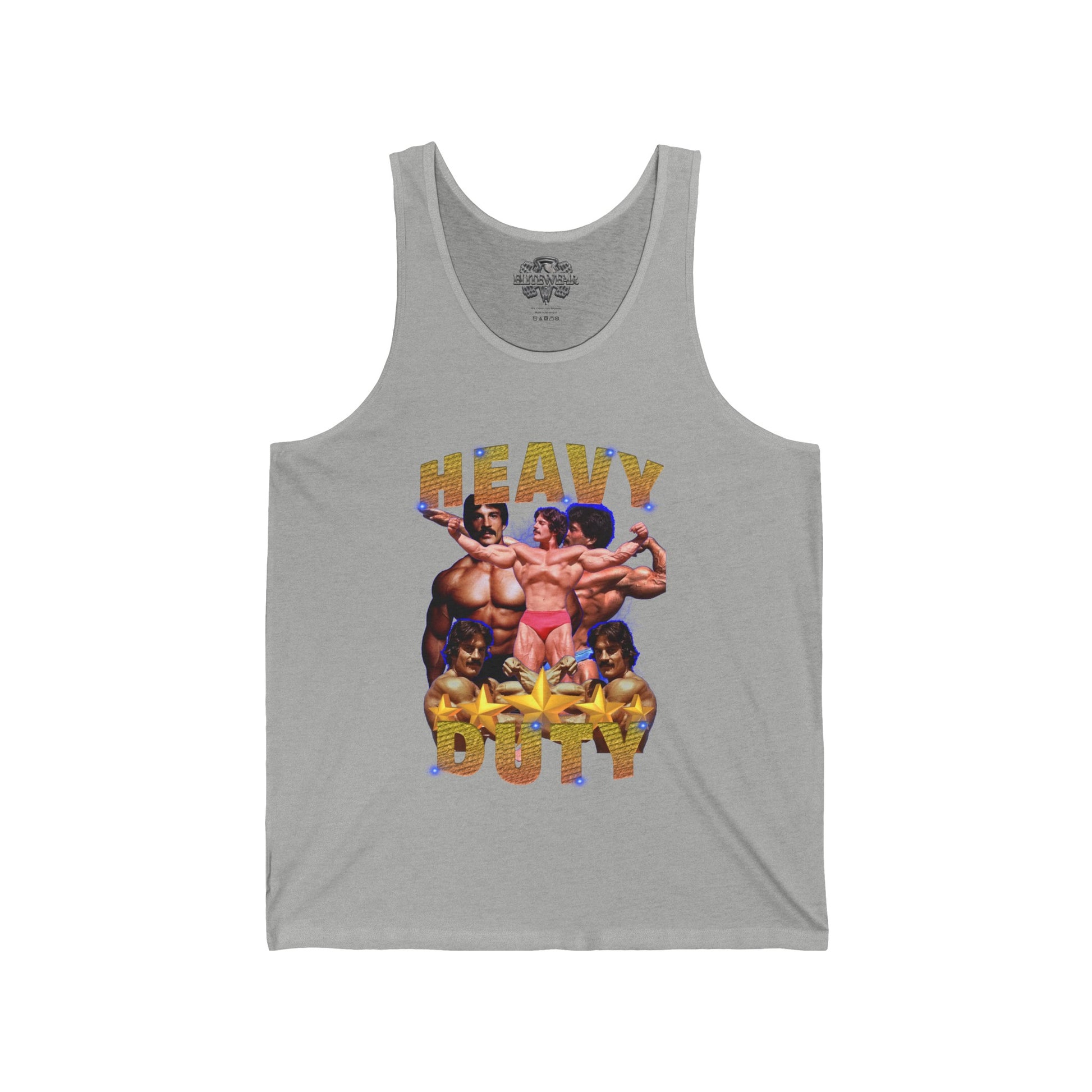 Mike Mentzer Heavy Duty Retro Tank Top in action - Retro Fitness Apparel