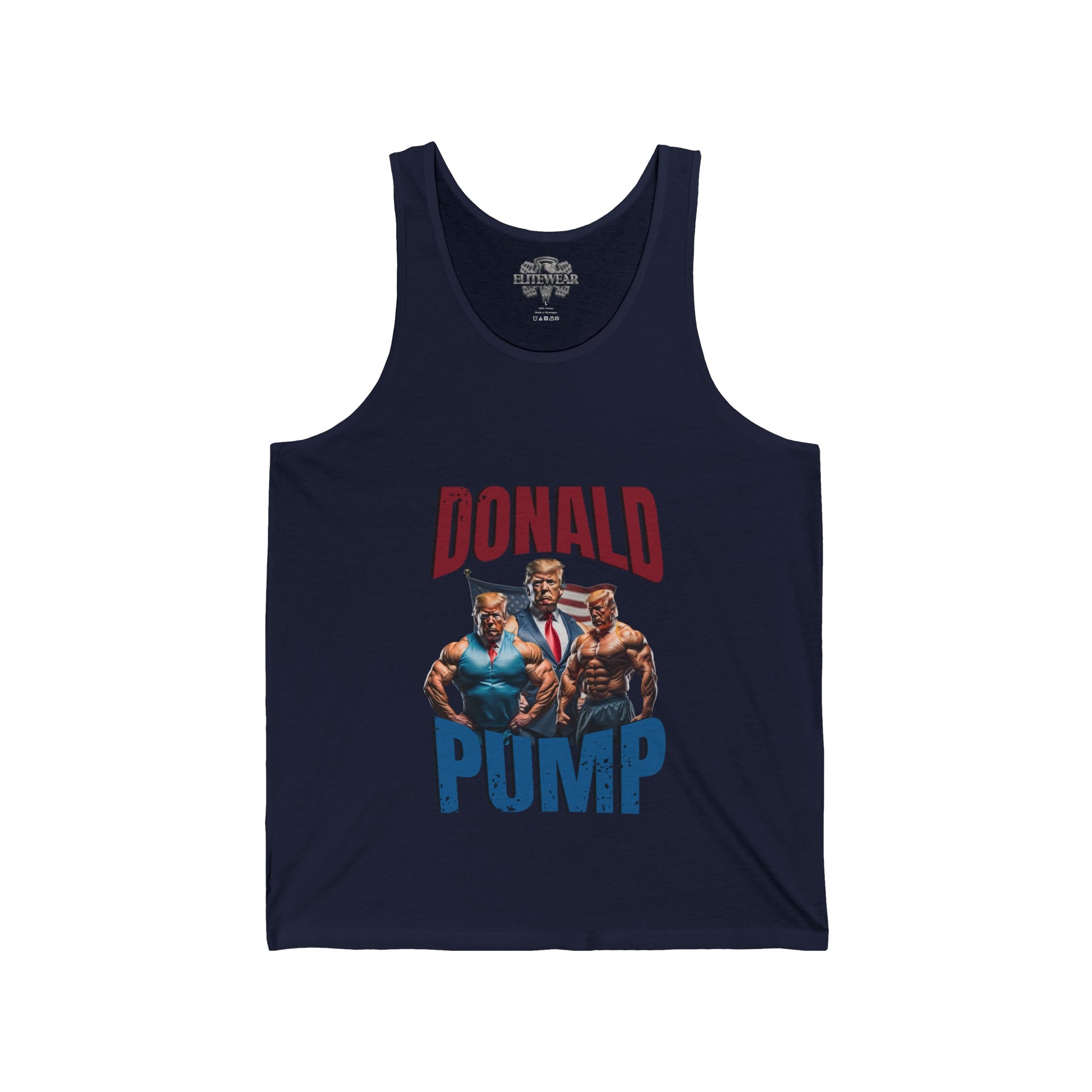 Donald Pump Tank Top in action - Fitness Apparel