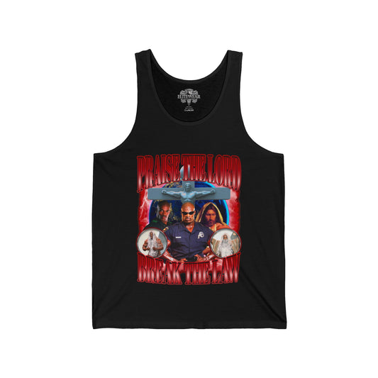 Ronnie Coleman | Praise The Lord Break The Law Red | Tank Top
