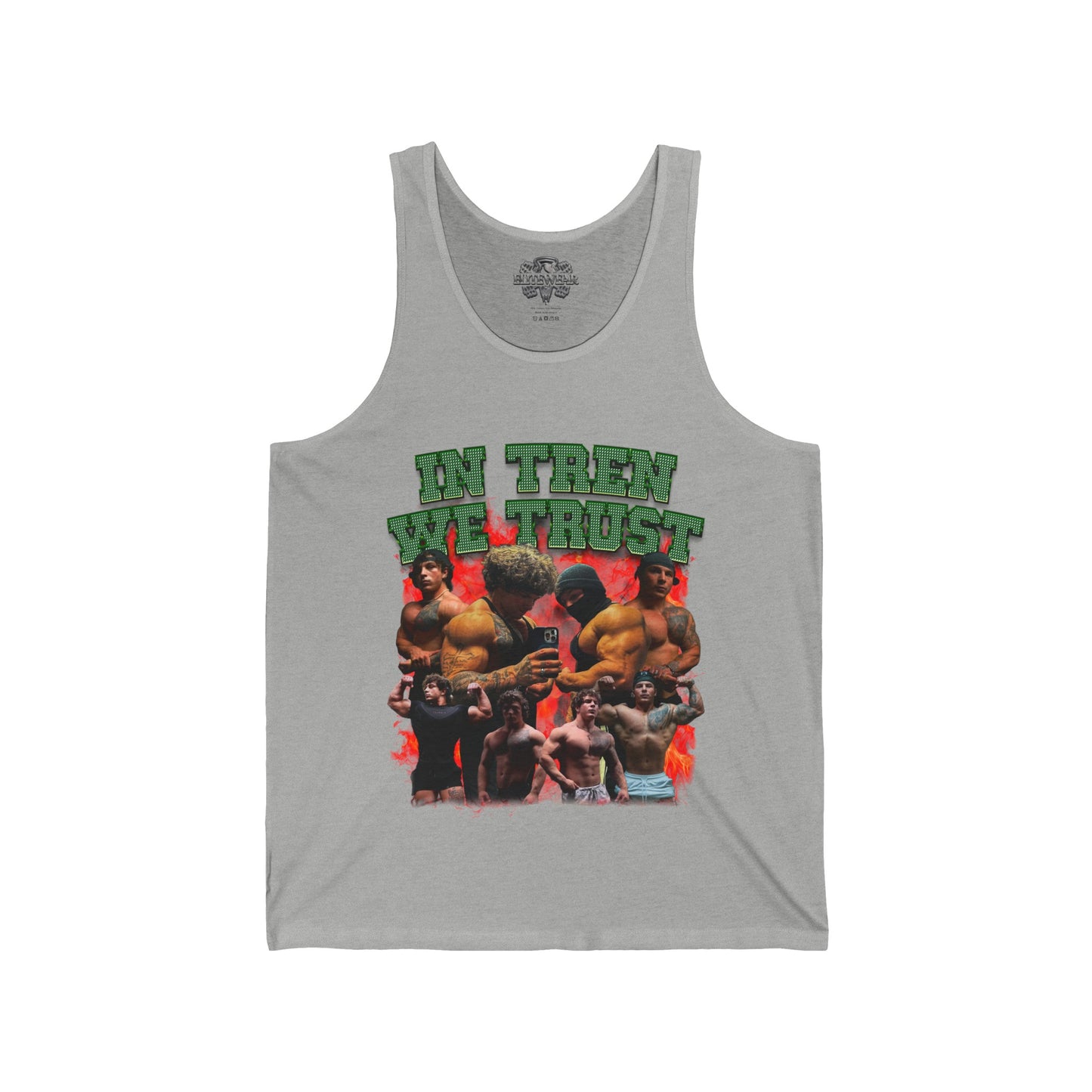 Tren Twins In Tren We Trust Green Tank Top in action - Athletic Tank Top