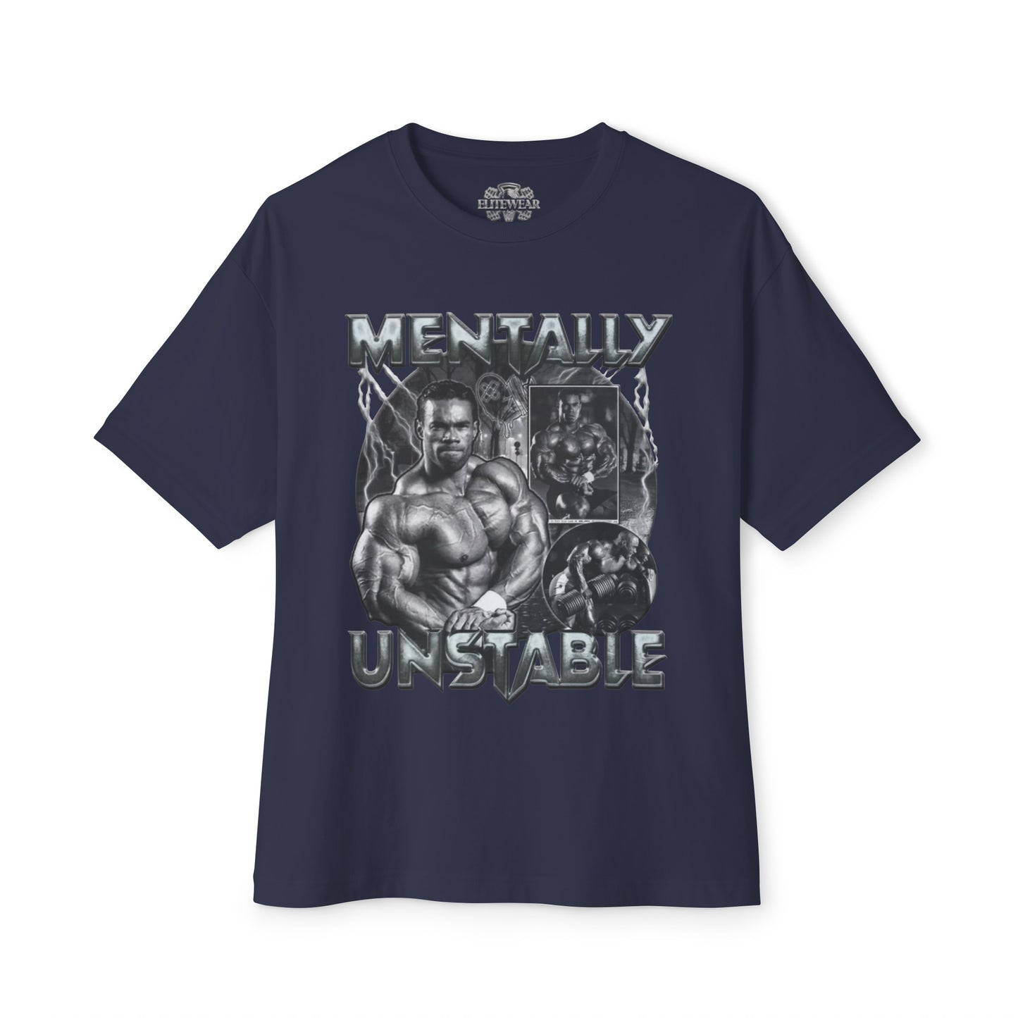 Kevin Levrone Mentally Unstable Oversized T-Shirt in action - Bodybuilding Clothing