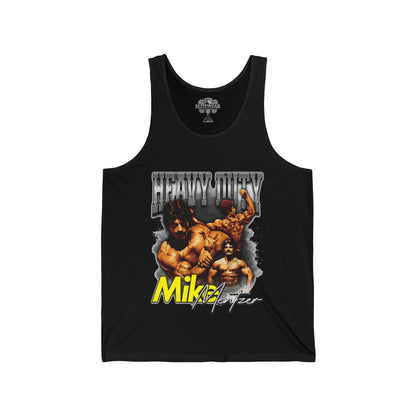 Mike Mentzer Heavy Duty Vintage Gold Tank Top front view - Bodybuilding Tank Top