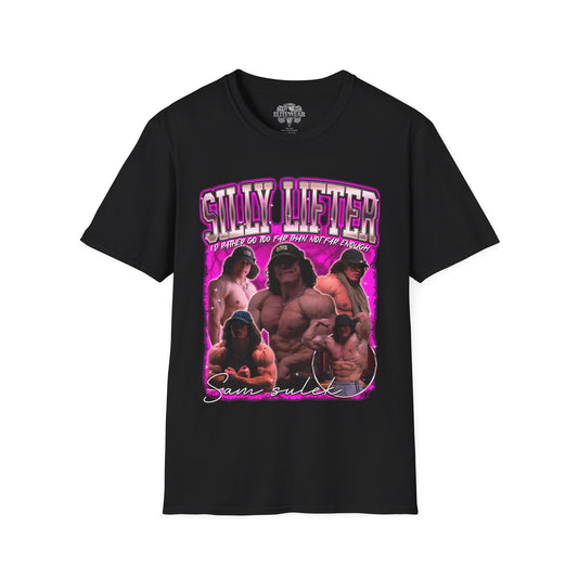 Sam Sulek Silly Lifter Pink T-Shirt front view - Regular T Shirt