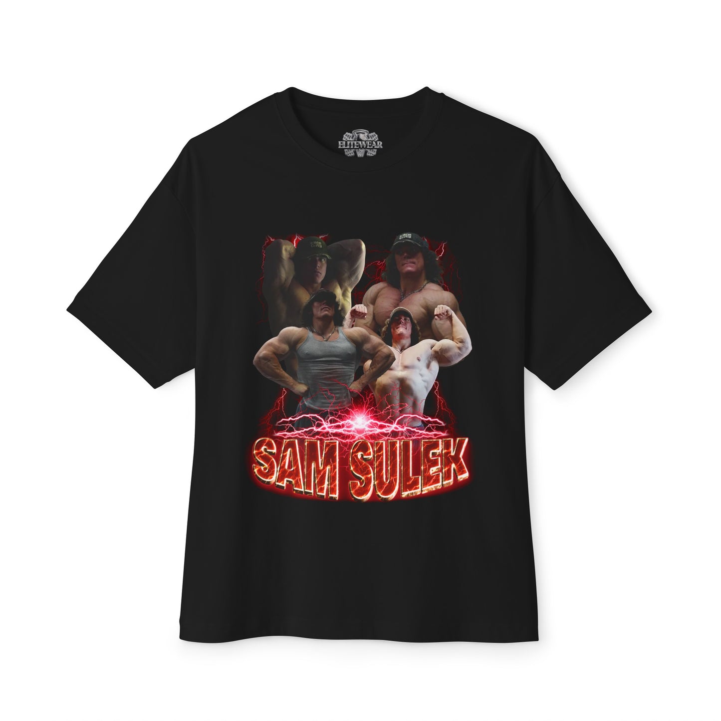 Sam Sulek Classic Bolt Oversized T-Shirt front view - Fitness Apparel