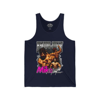 Mike Mentzer Heavy Duty Vintage Pink Tank Top in action - Vintage Tank Top