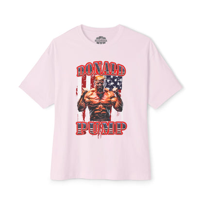 Donald Pump Oversized T-Shirt in action - Men's Workout Apparel