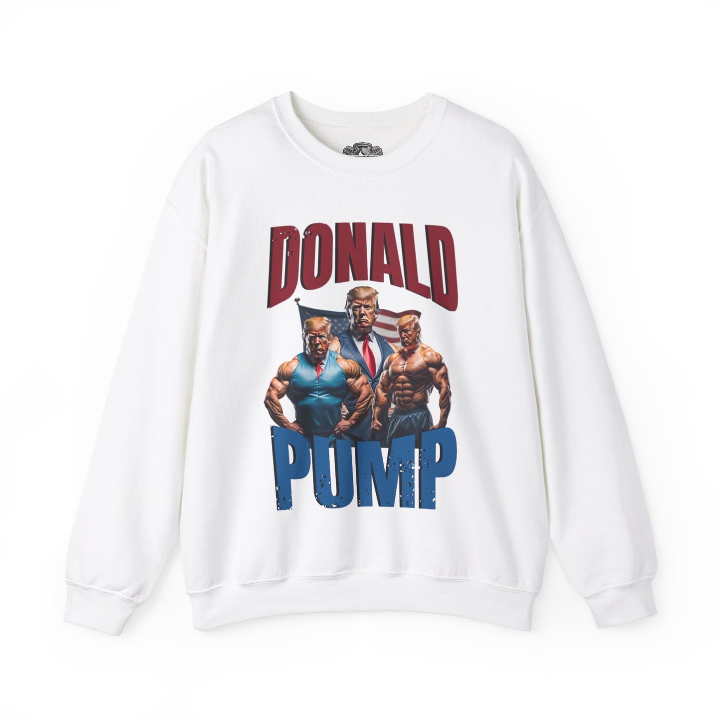 Donald Pump Sweatshirt front view - Fitness Sweatshirt