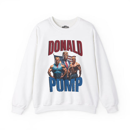 Donald Pump Sweatshirt front view - Fitness Sweatshirt