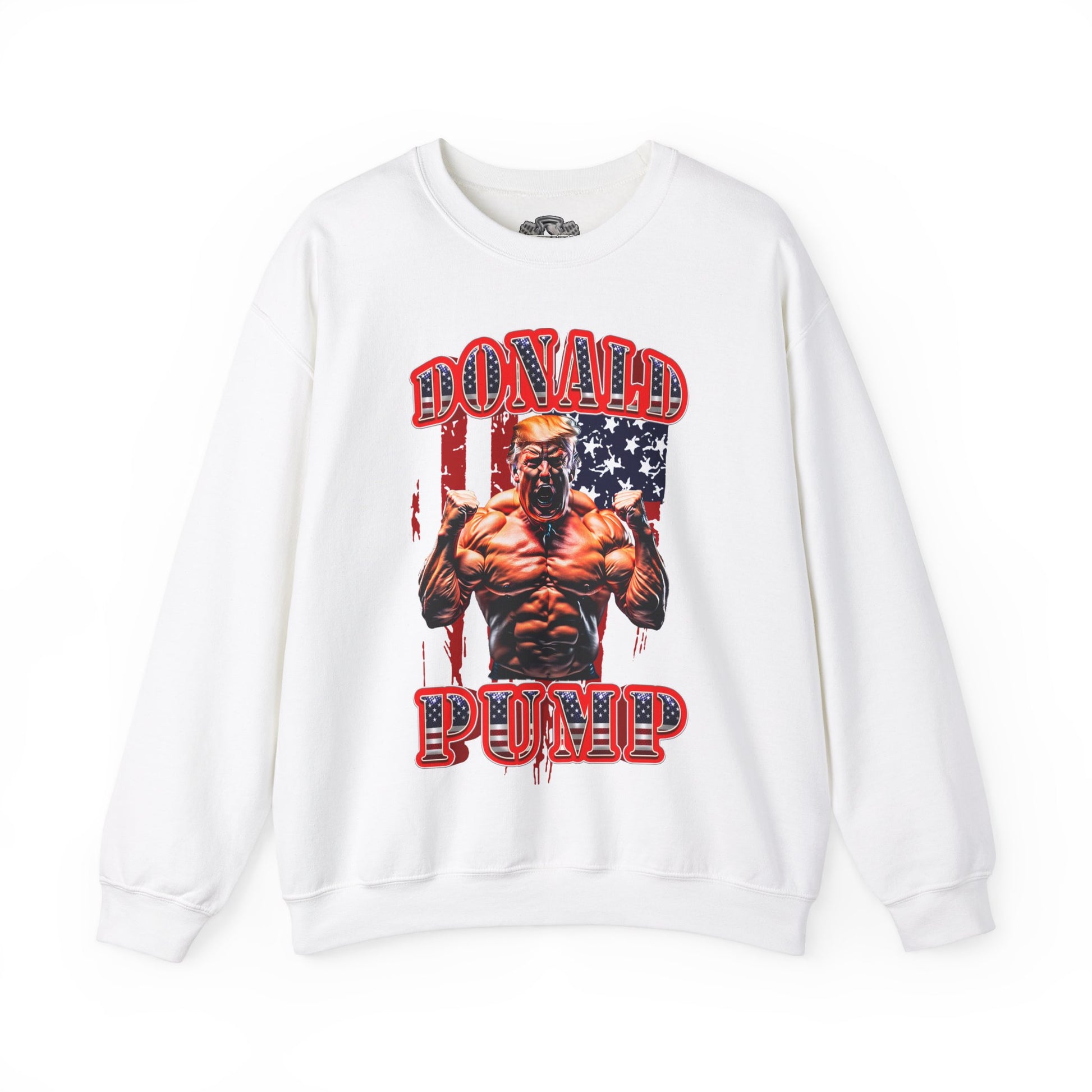 Donald Pump Sweatshirt front view - Fitness Sweatshirt