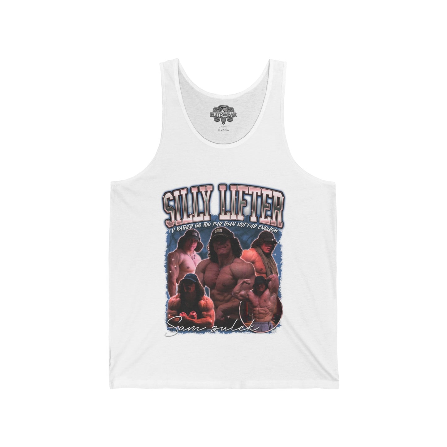 Sam Sulek Silly Lifter Tank Top front view - Bodybuilding Tank Top