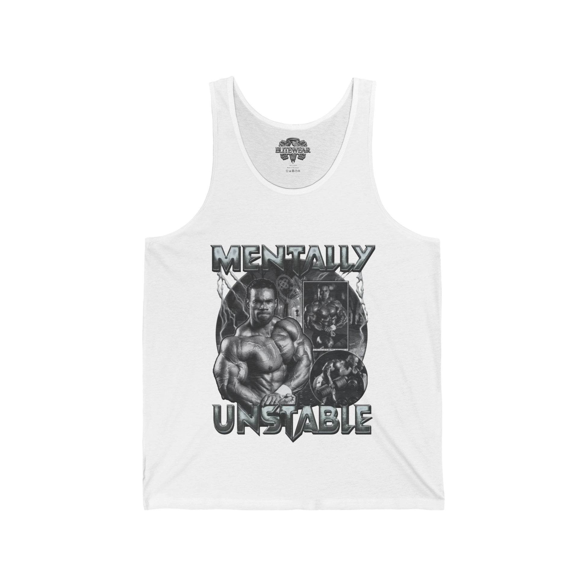 Kevin Levrone Mentally Unstable Tank Top front view - Bodybuilding Tank Top