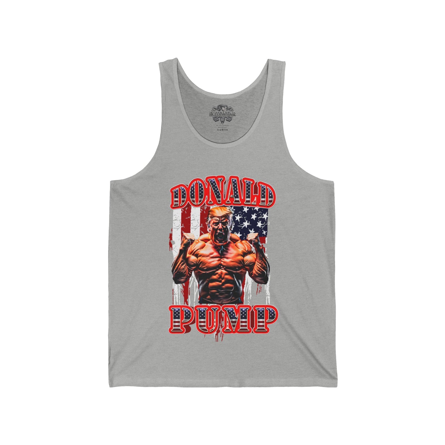 Donald Pump Tank Top in action - Muscle Tank Top