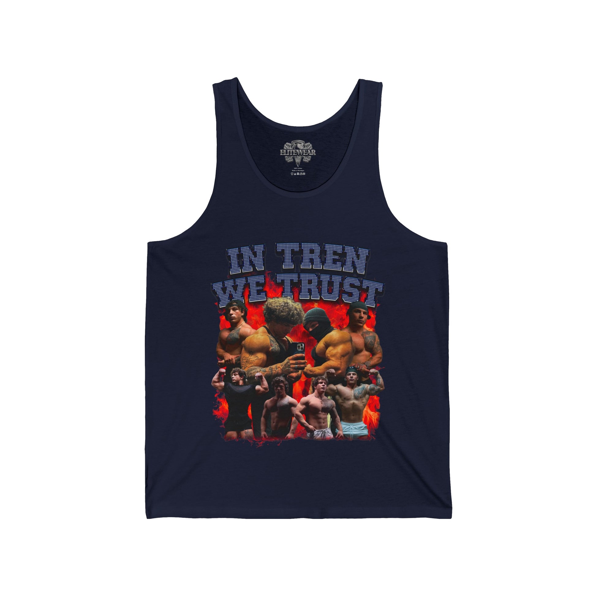 Tren Twins Blue Tank Top in action - Athletic Tank Top