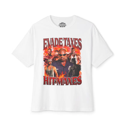 Ronnie Coleman Hit Maxes Evade Taxes Red Oversized T-Shirt - Bodybuilding T-Shirt