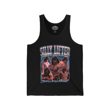 Sam Sulek Silly Lifter Tank Top front view - Bodybuilding Tank Top