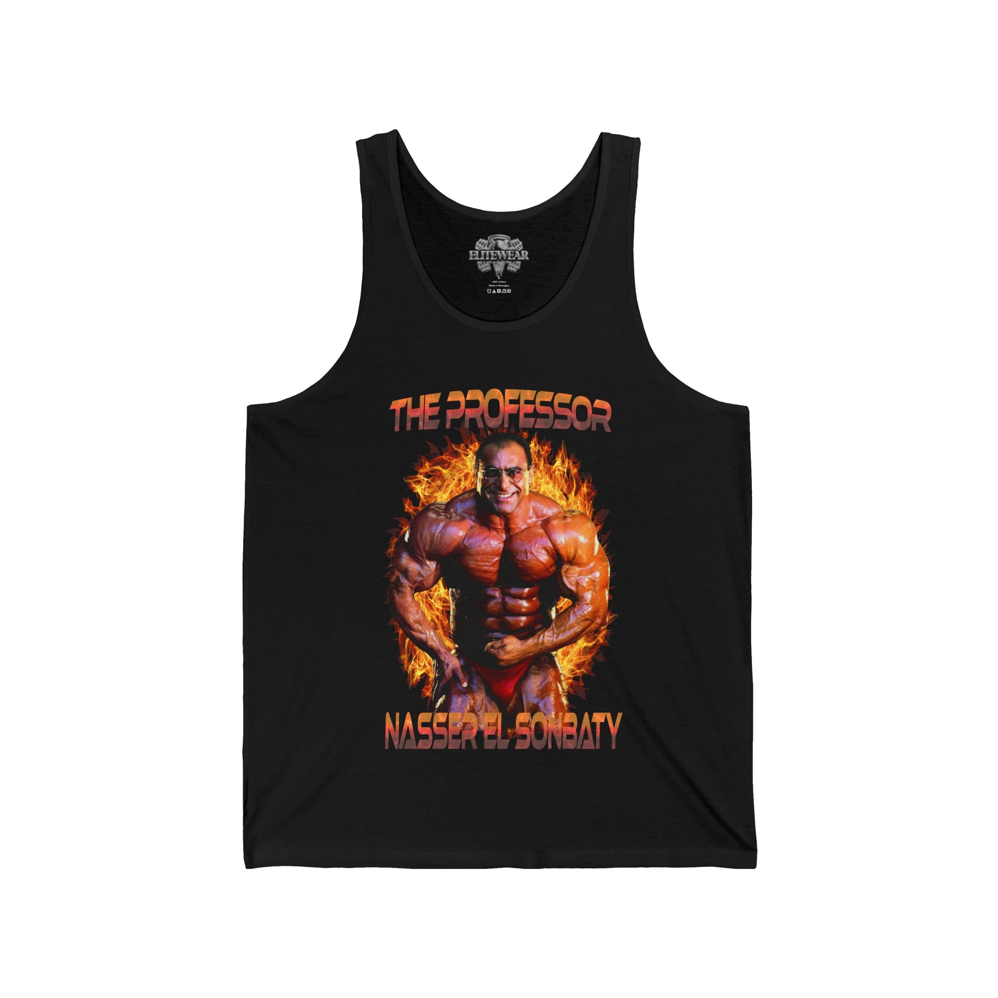 Nasser El Sonbaty The Professor Tank Top front view - Bodybuilding Tank Top