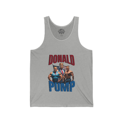 Donald Pump Tank Top in action - Fitness Apparel