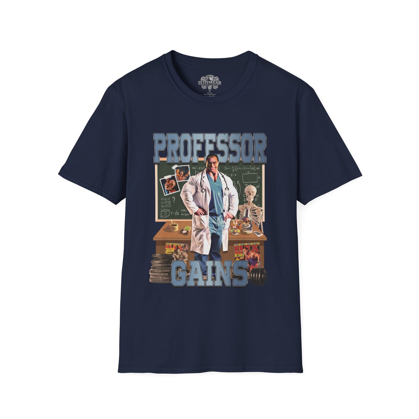 Nasser El Sonbaty The Professor Gains Regular T-Shirt front view - Gym Wear T-Shirt