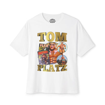 Tom Platz Classic Vintage Oversized T-Shirt front view - Fitness Apparel