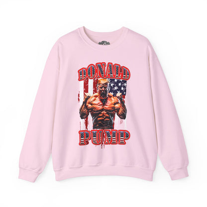 Donald Pump Sweatshirt in action - Gym Sweatshirt